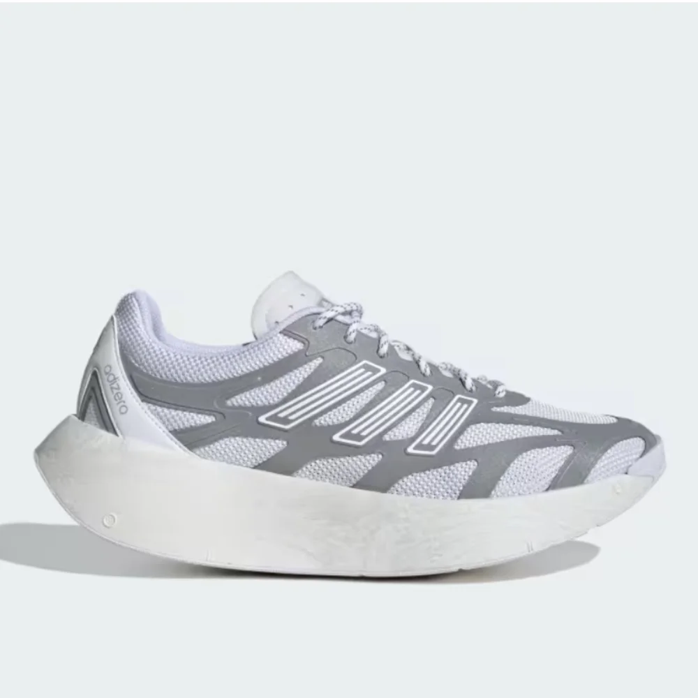 Adidas White and Gray Adizero Aruku Athletic Shoes